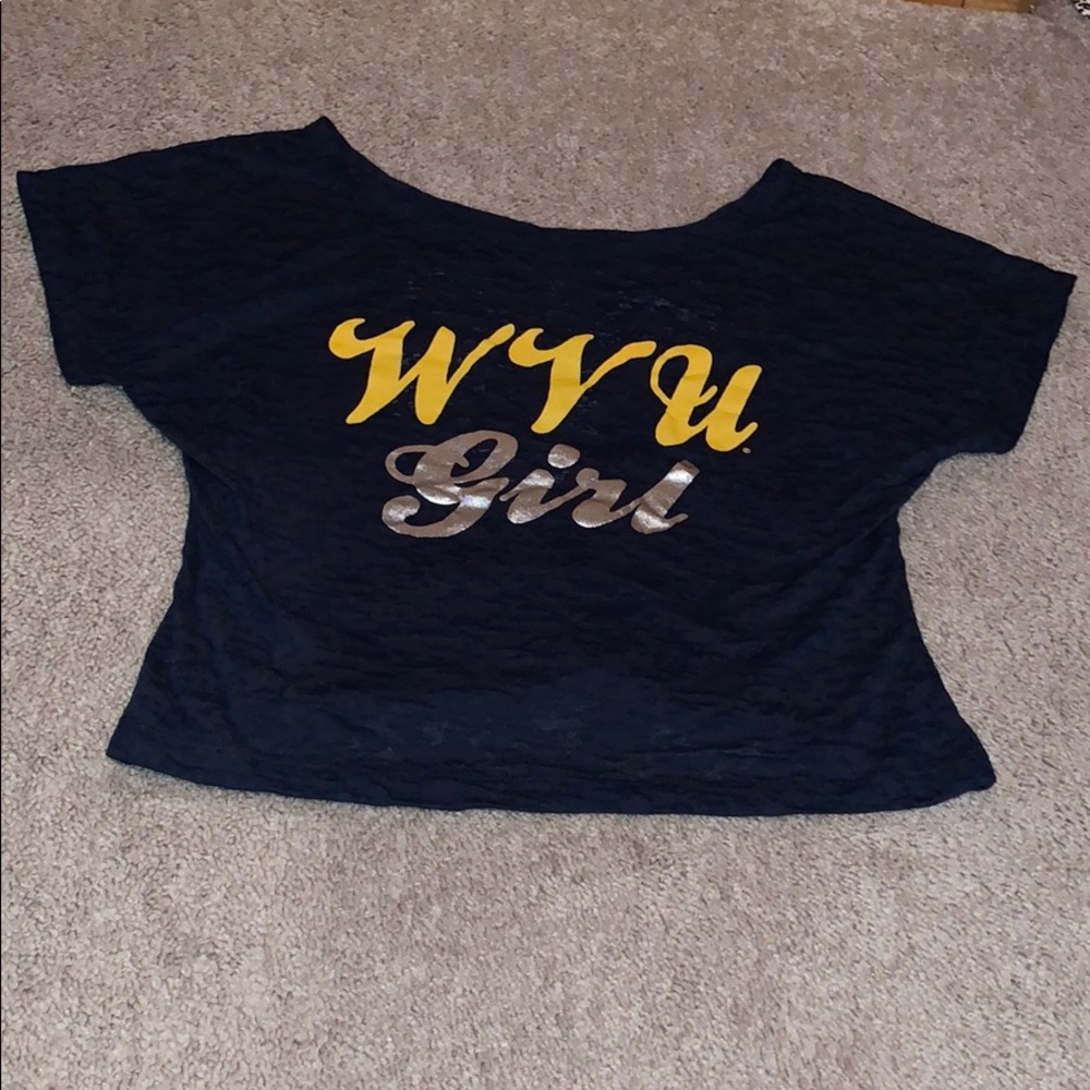 WVU crop top shirt